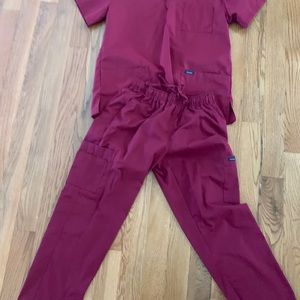 Maroon scrubs set